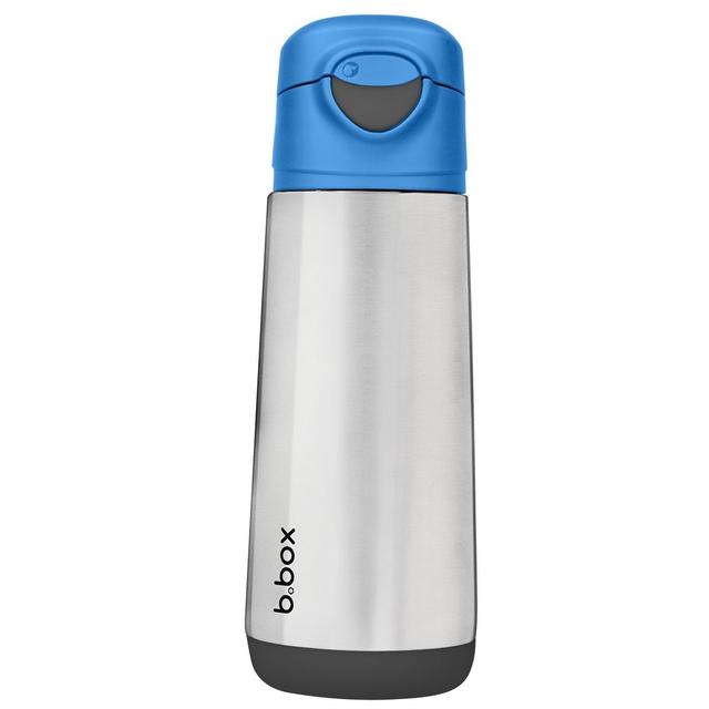 B.box - Hydratio Stainless Steel Spout Bottle - Blue Slate - 500 ml