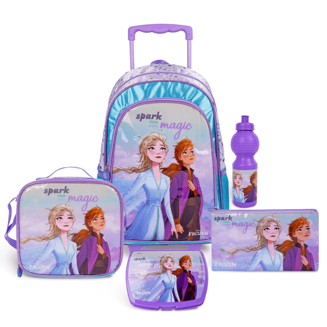 Disney - Frozen Kids 5-In-1 Box Set W/18" Trolley School Bag