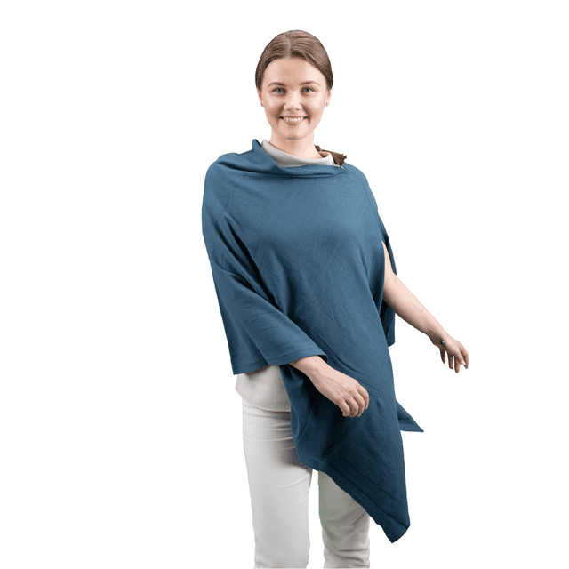 Nurtur - Cotton Maternity Poncho - Light Blue - Free Size