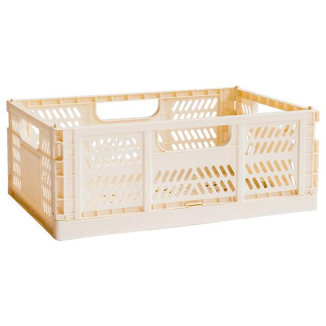 3 Sprouts - Modern Folding Crate - Large - Cream