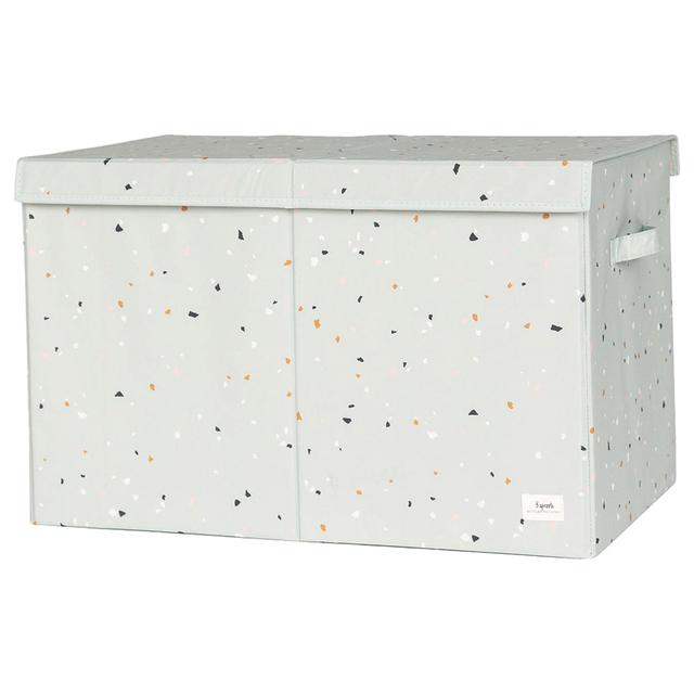 3 Sprouts - Recycled Folding Toy Storage Box - Chest Terrazzo Green