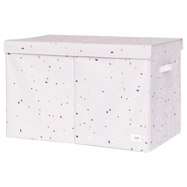 3 Sprouts - Recycled Folding Toy Storage Box - Chest Terrazzo Light Gray