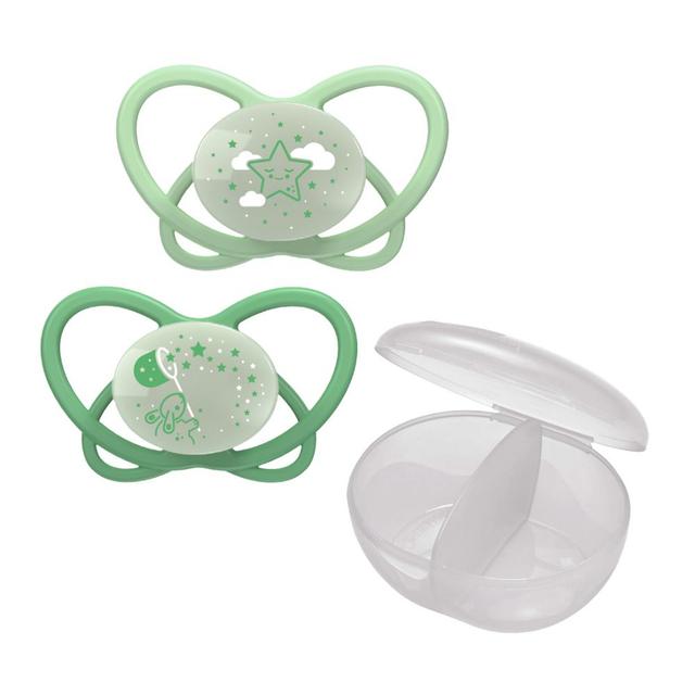 Nip - Butterfly Glow In The Dark Soother with Case 0-6M - Green