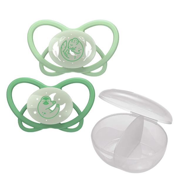 Nip - Butterfly Glow In The Dark Soother With Case 5-18M - Green