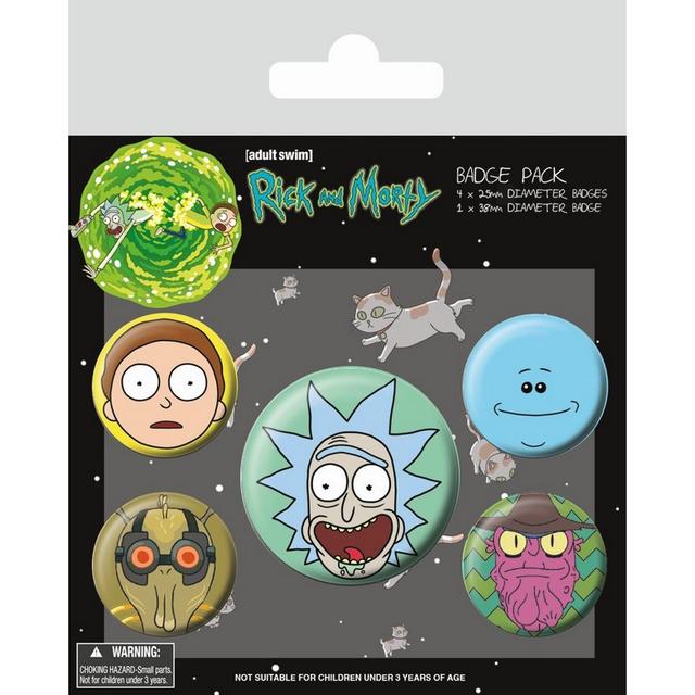 Pyramid International - Rick And Morty Heads Badge Pack - 5pcs