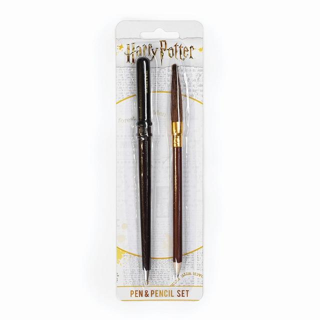 Pyramid International - Pen And Pencil Set - Harry Potter Wand And Broom - 2pcs