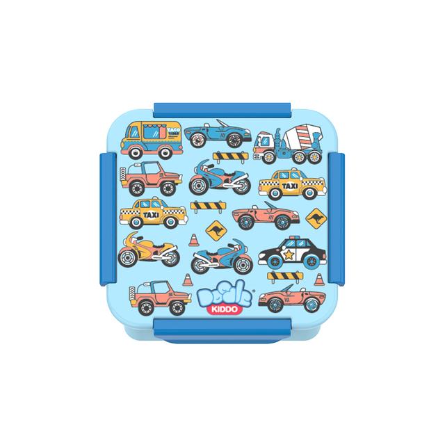 Doodle Kiddo - Single Compartment Lunch Box - Cars And Trucks