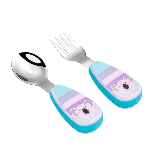 Doodle Kiddo - Kids Cutlery Set With Case - Koala - 2pcs