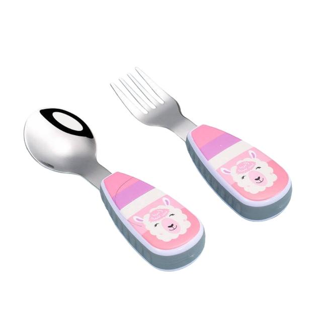 Doodle Kiddo - Kids Cutlery Set With Case - Sheep - 2pcs