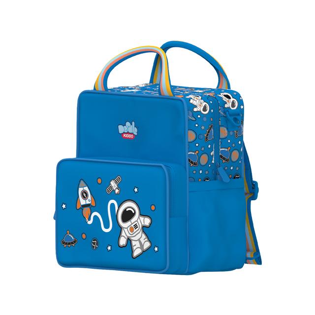 Doodle Kiddo - 2-in-1 Space Backpack Lunch Bag - Blue