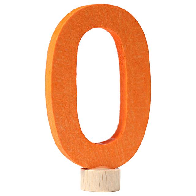 Grimm's - Decorative Number 0 - Orange