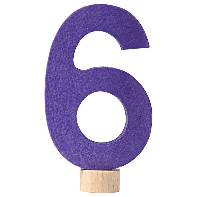 Grimm's - Decorative Number 6 - Dark Blue