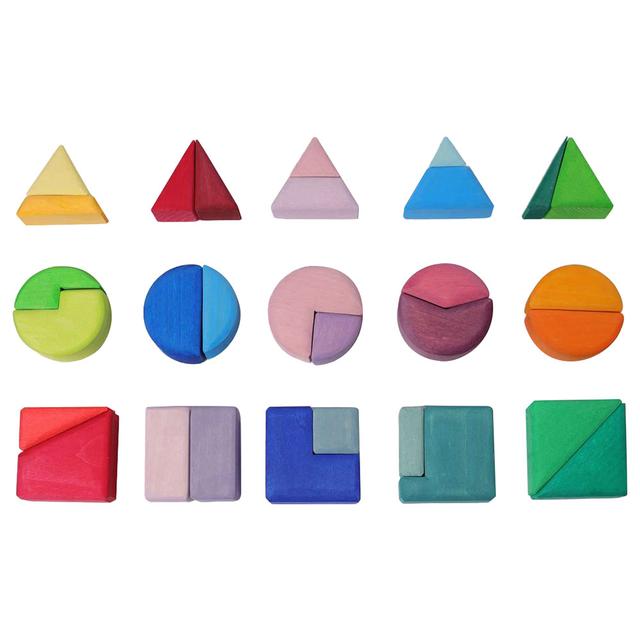 Grimm's - Building Set - Triangle/Square/Circle - 30pcs