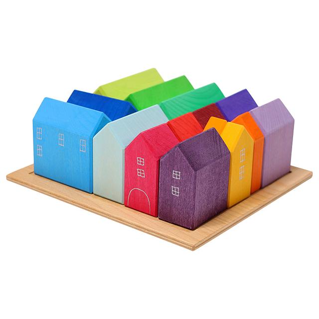 Grimm's - Wooden Houses - 15pcs