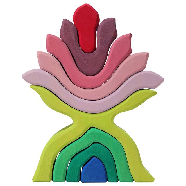 Grimm's - Flower Stacking Toy - 9pcs