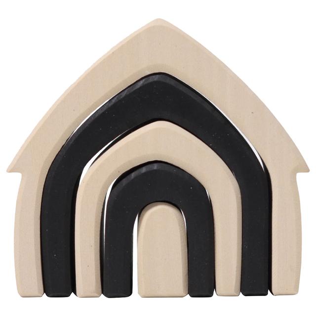 Grimm's - Stacking House Monochrome - 5pcs