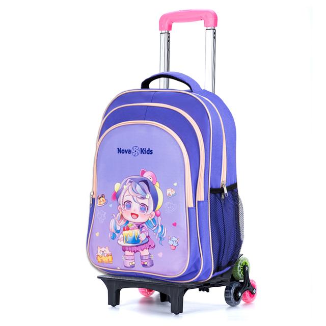 Nova Kids - Trolley School Bag 5pc Set 16-Inch - Purple