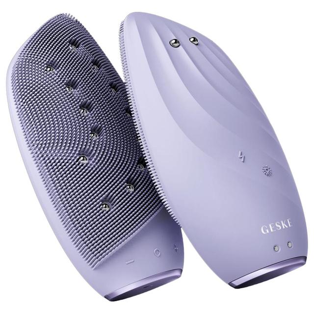 Geske - 8-in-1 Electric Sonic Thermo Facial Brush & Face Lifter - Purple