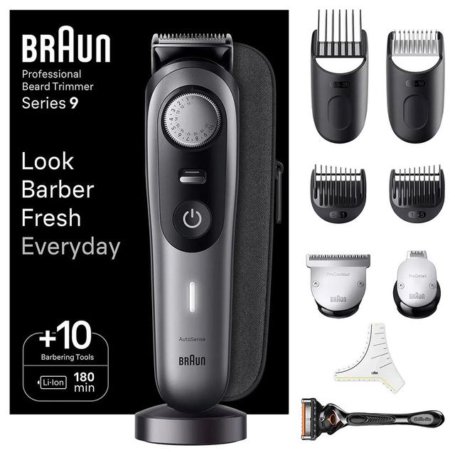 Braun - Series 9 Professional Beard Trimmer Kit - Grey