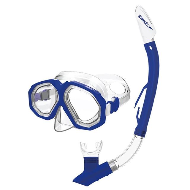 Speedo - Leisure Adult Dual Lenses & Snorkel - Blue/White