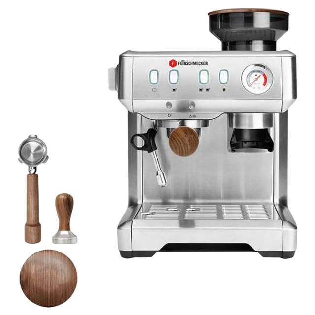 Gastroback - Der Feinschmecker w/ Fine Woods Espresso Machine - Silver