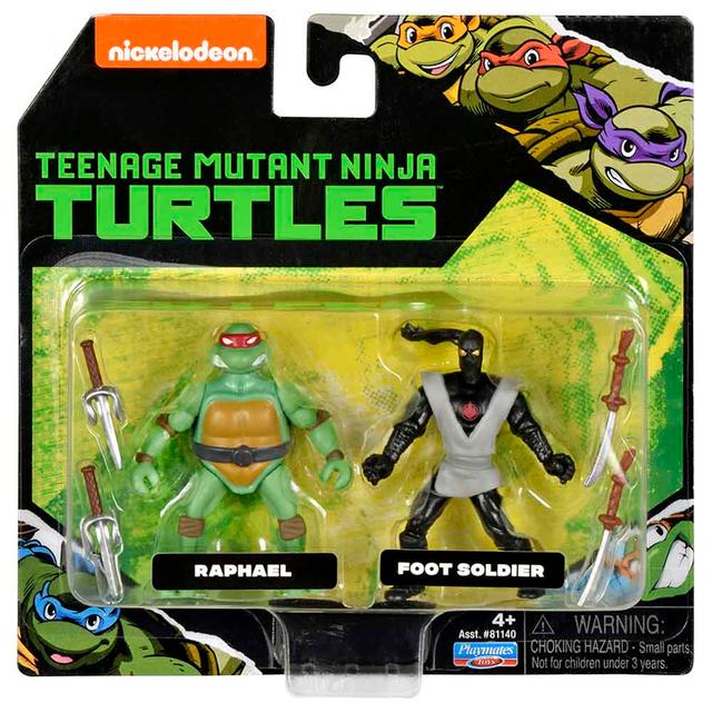 Teenage Mutant Ninja Turtles - Raphael & Foot Soldier Figure - 2pcs