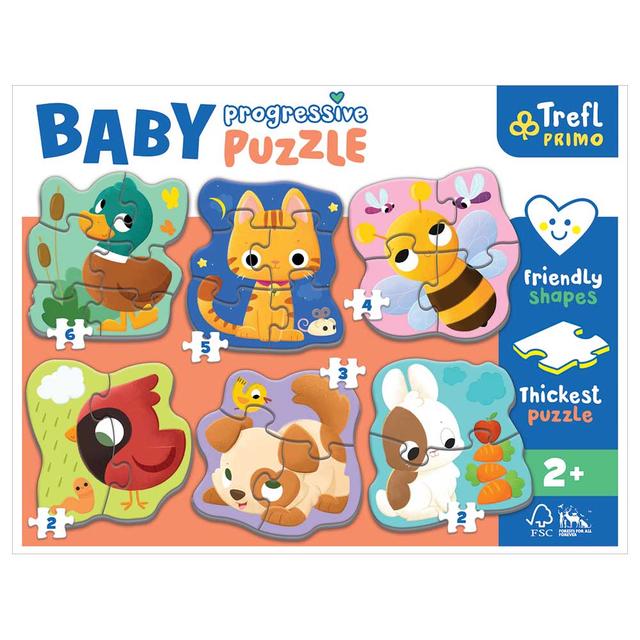 Trefl Puzzle - Baby Progressive Animals Puzzle - 22pcs