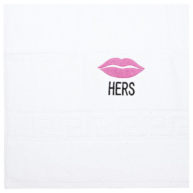 BYFT - Premium Mrs. Lips Hand Towel - White