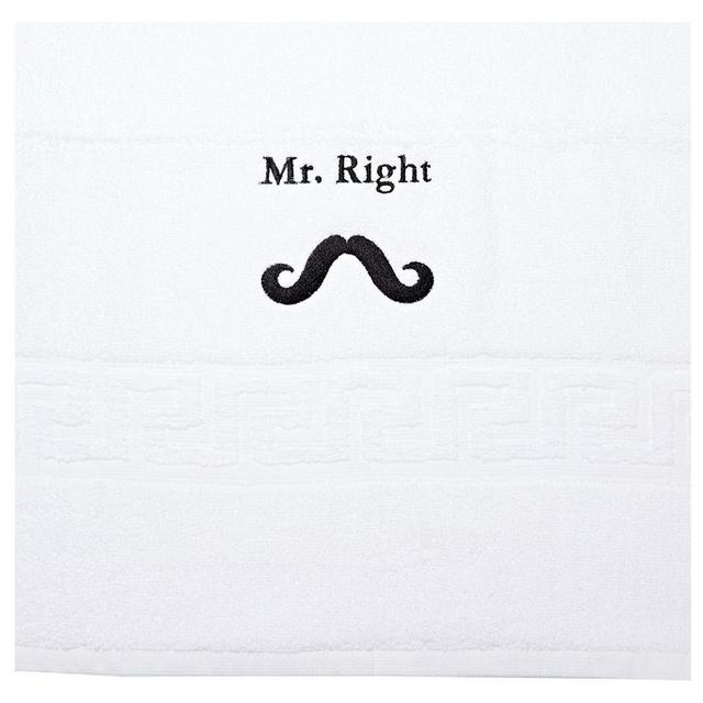 BYFT - Premium Mr. Right Hand Towel - White