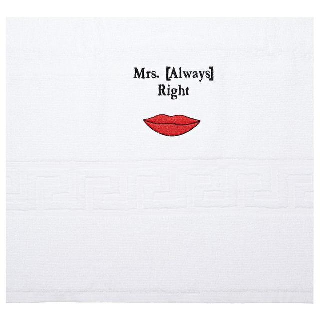 BYFT - Premium Mrs. Always Right Hand Towel - White