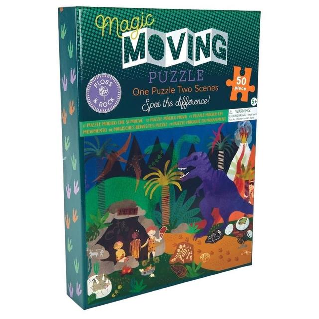 Floss & Rock - Magic Moving Puzzle - Dino - 50pcs