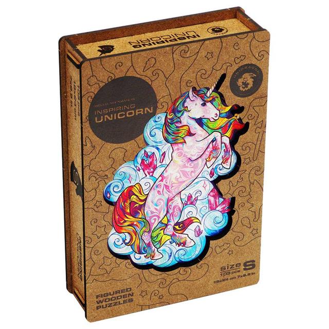 Unidragon - Figured Wooden Puzzle Kit - Inspiring Unicorn - Small - 103pcs