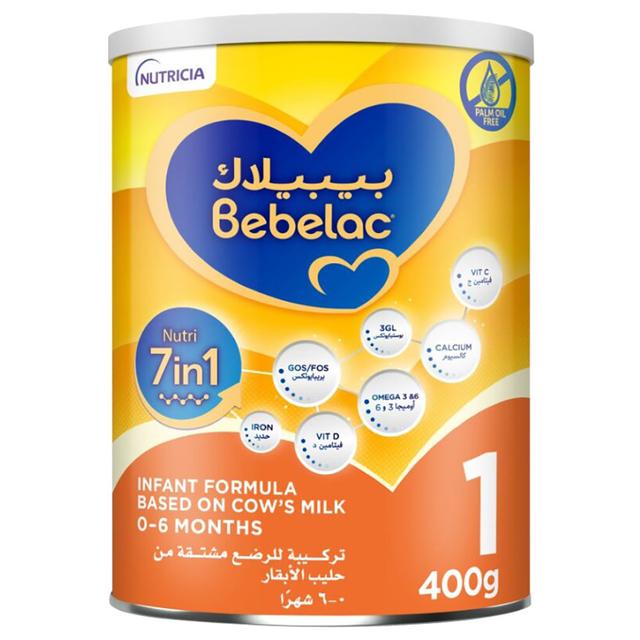 Bebelac - Nutri 7-in-1 Palm Oil Free Stage 1 Infant Milk Formula - 0-6M - 400 g