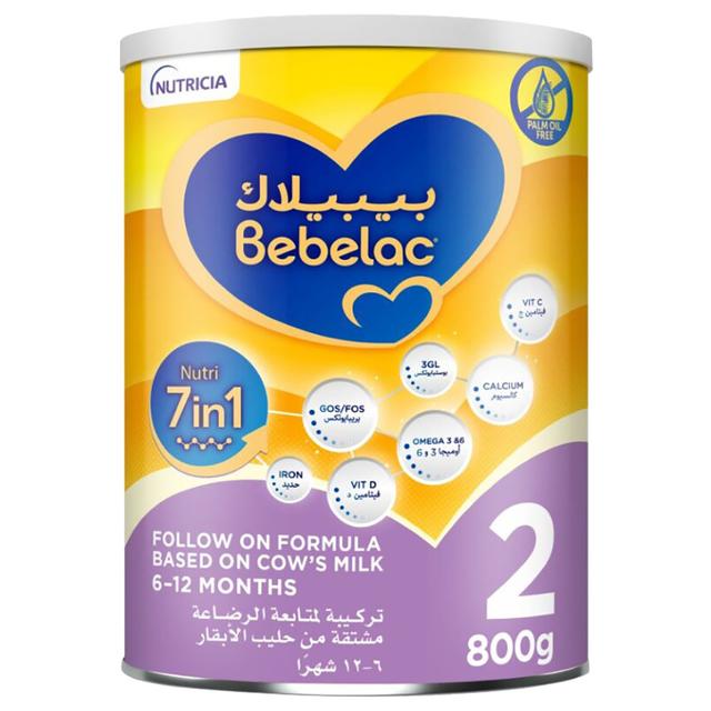 Bebelac - Nutri 7-in-1 Palm Oil Free Stage 2 Follow On Milk Formula - 6-12M - 800 g