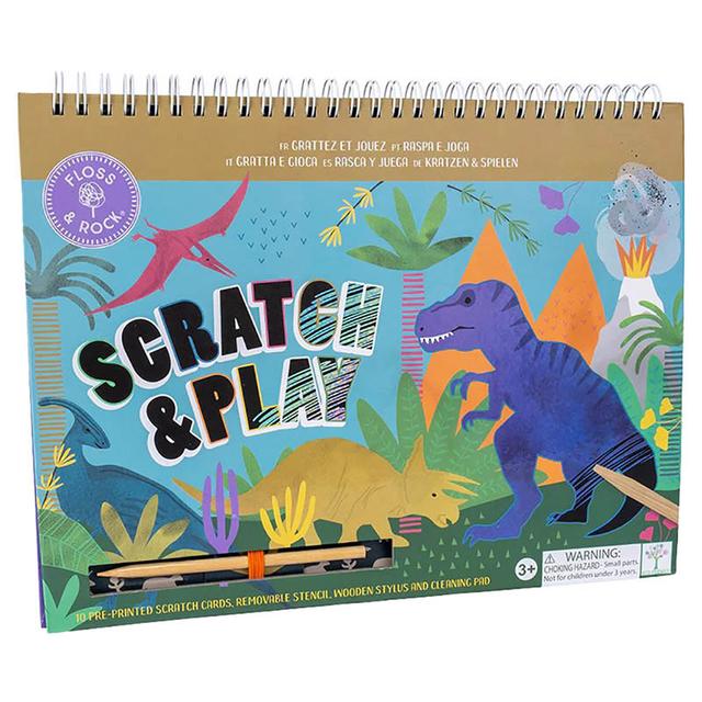 Floss & Rock - Scratch And Play Sipral Book - Dino