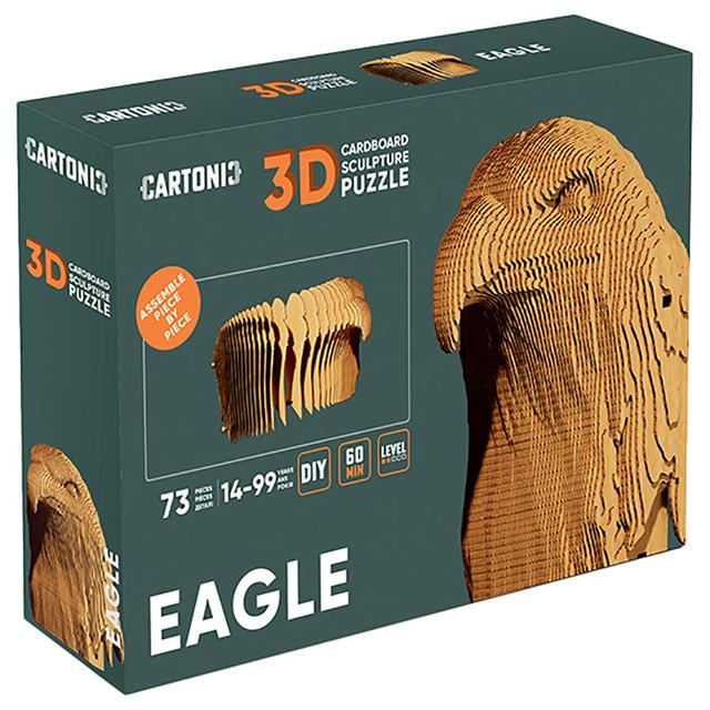 Cartonic - 3D Cardboard Sculpture Puzzle - Eagle - 73pcs