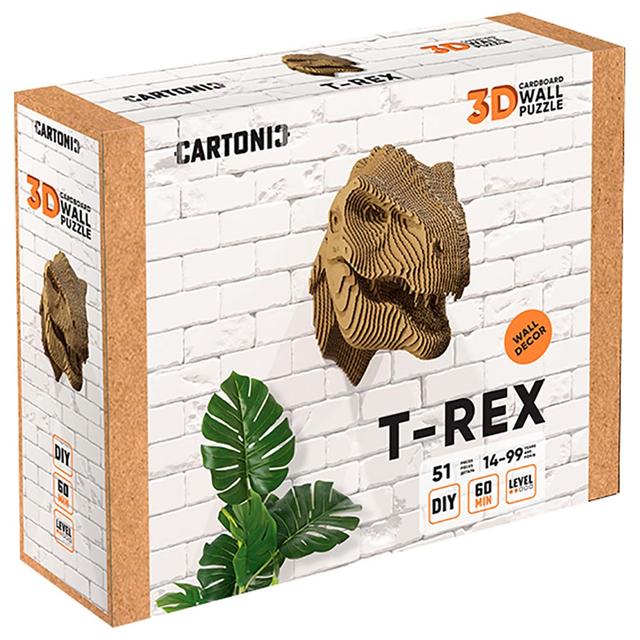 Cartonic - 3D Cardboard Wall Puzzle - T-Rex - 51pcs