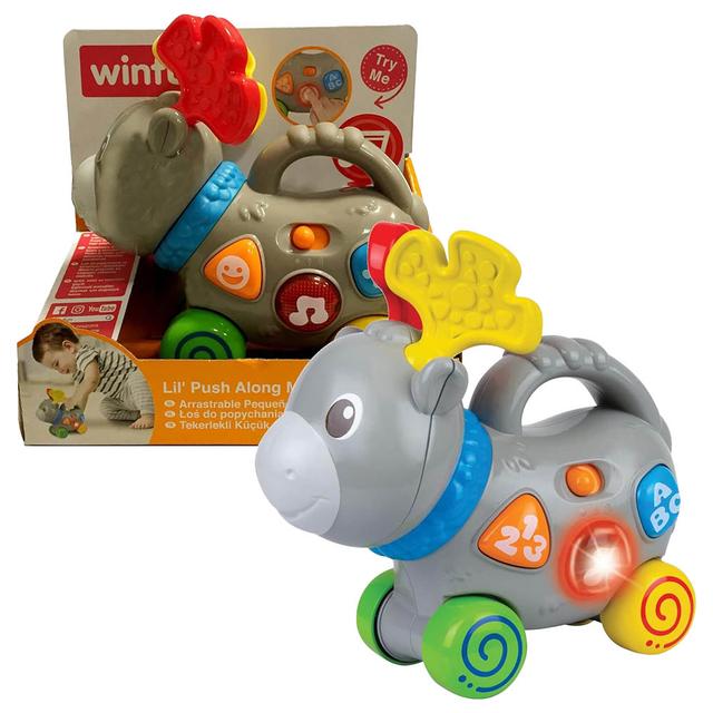 Winfun - Lil' Push Along Moose Toy - Grey