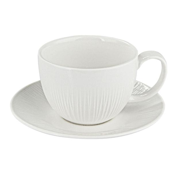 Fissman - Bellagio Mug & Saucer Set - White - 200 ml - 2pcs