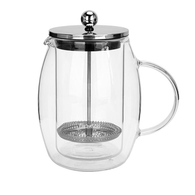 Fissman - Double Wall French Press Coffee Maker - Clear  - 600 ml