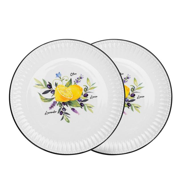 Fissman - Lemon Provence Series Porcelain Plate - 21 cm - 2pcs