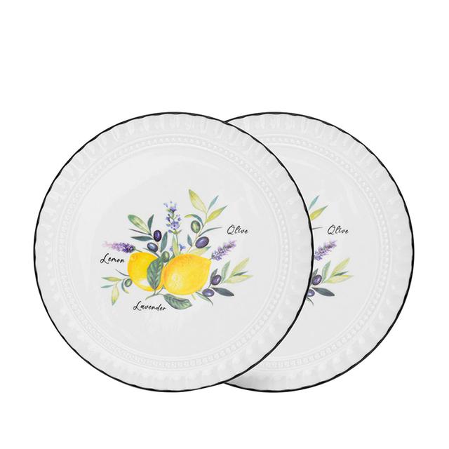 Fissman - Lemon Provence Series Porcelain Plate - 16 cm - 2pcs