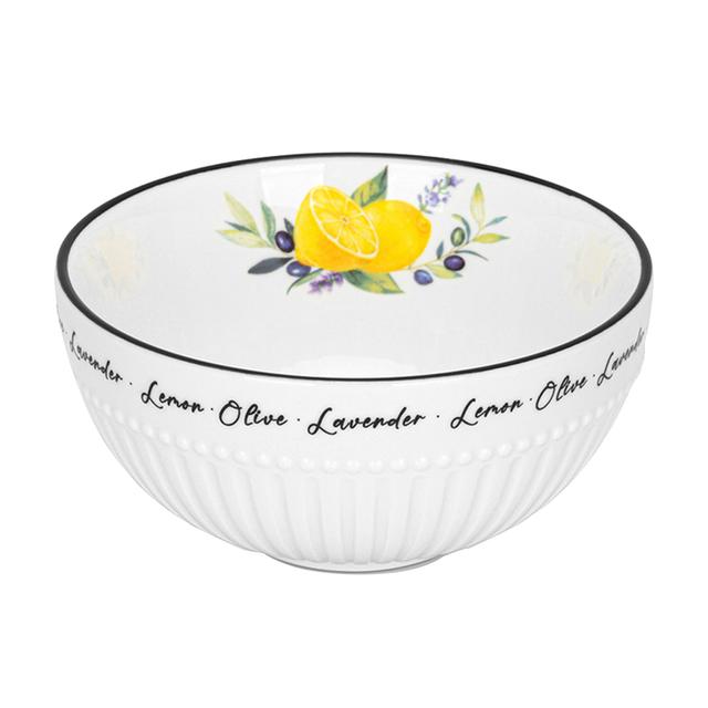 Fissman - Lemon Provence Series Porcelain Bowl - White - 12 cm