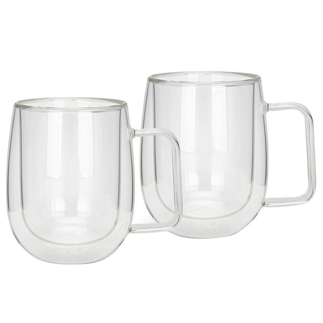 Fissman - Borosilicate Glass Double Wall Mug - 300 ml - 2pcs