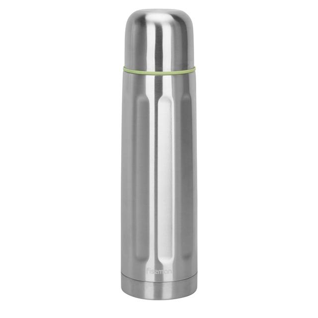 Fissman - Stainless Steel Double Wall Vacuum Flask - Silver - 1 L