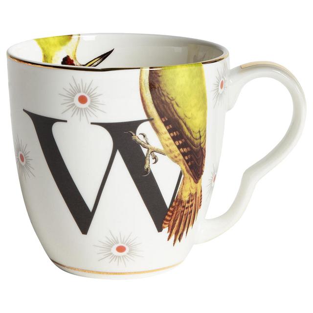 Yvonne Ellen - W - Alphabet Mug - Woodpecker