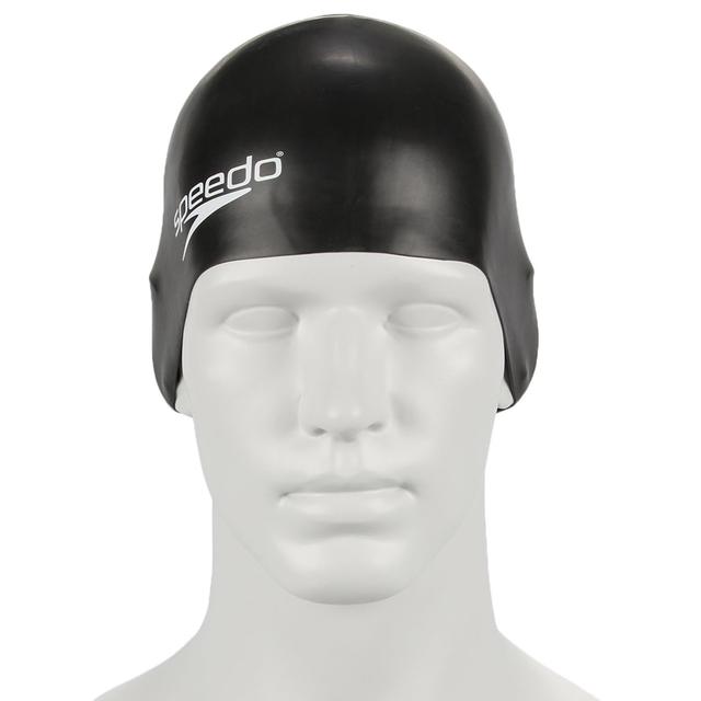 Speedo - Plain Molded Silicon Cap Junior - Black