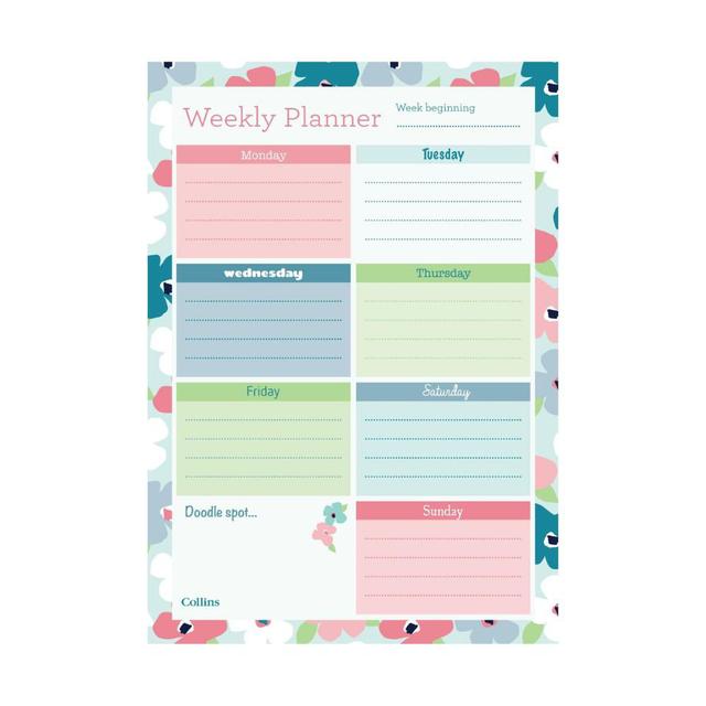 Collins - Blossom A4 Weekly Desk Pad