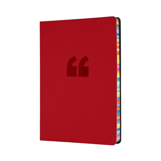 Collins - Edge Rainbow A5 Ruled Notebook - Red