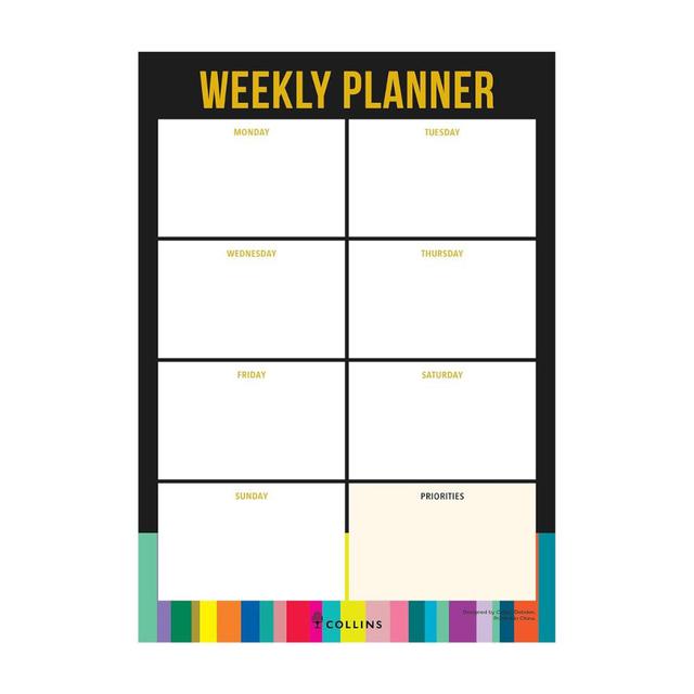 Collins - Edge Rainbow A4 Weekly Desk Pad